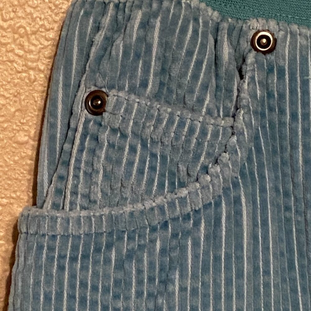 CHADWICK'S 2pc Corduroy Jacket/Skirt with Hood and pockets Teal Size L/10 - Picture 12 of 13
